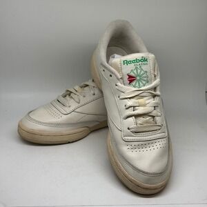 Reebok Club C 85 Vintage Sneakers White‎ Leather Tennis Shoes Women US 6.5
